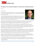 Real Estate Magazine - Pricing an Investment Property - Guidelines for Passing the Financing Clause