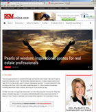 Real Estate Magazine - Pearls of Wisdom: Insprational quotes for real estate professionals
